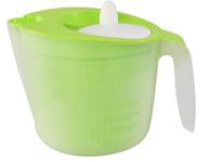 🥗 home-x salad spinner: quick & efficient lettuce and salad greens drying solution with pouring spout and removable strainer basket - green, 8 ½” l x 6 ½” w x 6” h logo