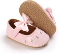 👶 adorable and safe! lafegen baby girl non slip soft sole mary jane flats - ideal shoes for infants and toddlers (3-18 months) logo