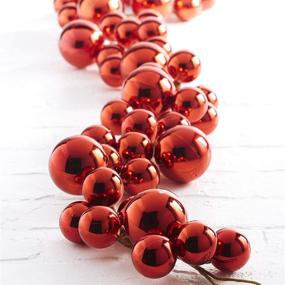 img 2 attached to 🎄 RAZ Imports - Red 4-Foot Christmas Ball Garland