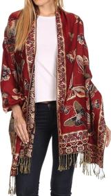 img 4 attached to Sakkas 16126 Patterned Colored Pashmina Women's Accessories