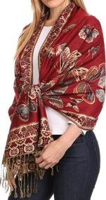 img 1 attached to Sakkas 16126 Patterned Colored Pashmina Women's Accessories