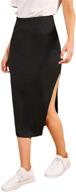 shein womens casual split skirt logo