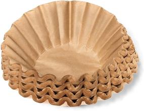 img 4 attached to 🍃 Natural Unbleached Brown Biodegradable Coffee Filters - Large Basket Size - 9.75&#34; Flattened Diameter - 4.25&#34; Diameter Base - 200 Count by California Containers