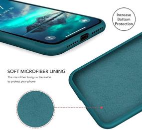 img 1 attached to 📱 OUXUL iPhone XR Case: Stylish and Slim Liquid Silicone Protective Cover in Blackish Green - Shockproof and Soft Microfiber Lining - 6.1 Inch Phone Case