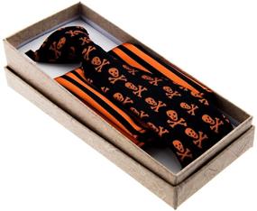 img 2 attached to Canacana Skulls Microfiber Pre Tied Stripes Boys' Accessories in Neckties