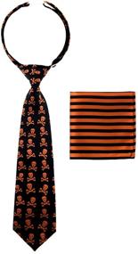 img 4 attached to Canacana Skulls Microfiber Pre Tied Stripes Boys' Accessories in Neckties