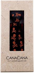 img 1 attached to Canacana Skulls Microfiber Pre Tied Stripes Boys' Accessories in Neckties