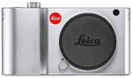 leica tl беззеркальная камера, серебристая. логотип