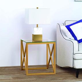 img 2 attached to Henn Hart Side Table Gold Furniture and Accent Furniture