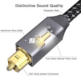 img 3 attached to 6ft Optical Audio Cable - Suplong Digital Optical Audio Toslink Cable [24K Gold-Plated, Nylon Braided] Fiber Optic Cable for S/PDIF LG Samsung Sony Philips Sound Bar Smart TV Home Theater PS4 Xbox