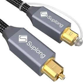 img 4 attached to 6ft Optical Audio Cable - Suplong Digital Optical Audio Toslink Cable [24K Gold-Plated, Nylon Braided] Fiber Optic Cable for S/PDIF LG Samsung Sony Philips Sound Bar Smart TV Home Theater PS4 Xbox