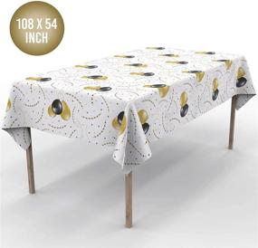 img 3 attached to 🎉 Black and Gold Party Tablecloth with Balloons