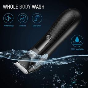 img 1 attached to 🪒 Ultimate Male Hygiene Razor - MANGIFTS Pubic Hair Trimmer for Men, Upgraded Professional Groin Body Trimmer, LED Display, Showerproof Wet/Dry Clippers, Replaceable Ceramic Blade Heads, Charging Dock