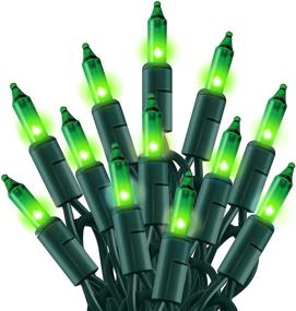 img 4 attached to 🎄 DAZZLE BRIGHT Green Christmas Lights on Green Wire | 33FT 150 Count Incandescent Christmas Tree String Lights | UL Certified Xmas Decor for Indoor Outdoor Use | Yard Party Holiday Decorations