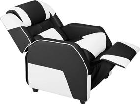 img 1 attached to 🕹️ Amazon Basics Kids/Youth Gaming Recliner: Comfortable Black and White Chair for 3+ Age Group