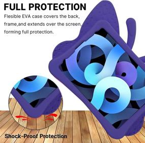 img 2 attached to Simicoo IPad Pro 11 Case For Kids Cute Butterfly Light EVA Ipad Cover With Stand Holder Shockproof Rugged Heavy Duty Child Proof Tablet IPad Kid Case For IPad Pro 11 2020 2018 Kids Girl Gift (Purple)