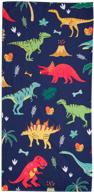 🦕 livilan большое тонкое динозавровое детское пляжное полотенце-одеяло, мягкое микрофибровое абсорбирующее пляжное, бассейнное и ванночное полотенце для мальчиков | универсальный подарок для путешествий, бассейна, ванны, кемпинга, пикника | тематика динозавров | 30x60 логотип