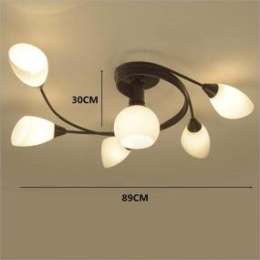 img 2 attached to 🌟 Joypeach Rustic LED Ceiling Lights: Enhance Your Living, Bedroom, and Dining Spaces with Creative Semi-Flush Mount Lamp