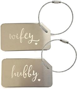 img 4 attached to Mr. and Mrs. Luggage Tags by Markha