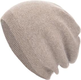 img 1 attached to EASTER BARTHE Unisex Double Layer Cashmere Beanie: Cozy Winter Hat for Women and Men