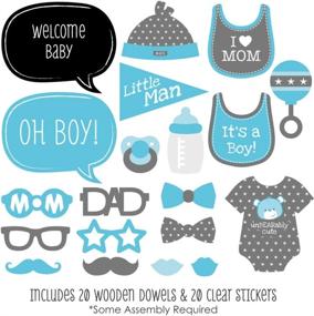 img 3 attached to 👶 Capture the Joy with Big Dot of Happiness Baby Boy - Baby Shower Photo Booth Props Kit - 20 Count