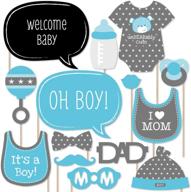 👶 capture the joy with big dot of happiness baby boy - baby shower photo booth props kit - 20 count logo