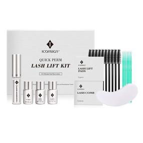 img 4 attached to 💫 ICONSIGN Quick Perm Lash Lift Kit - Professional, Long-lasting Curling Perming Wave - Complete Lotion & Liquid Set