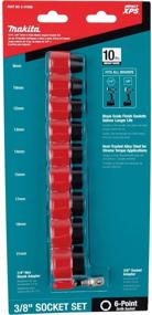 img 2 attached to 🔧 Набор головок Makita E-01688 Impact XPS 10 шт. 3/8" с драйвером 6-гранником для метрических размеров с стандартным адаптером - высококачественные инструменты для мощной работы с ударами