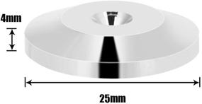 img 2 attached to 8 шт. 25 х 4 мм Универсальные медные шипы для динамиков Подложки для динамиков Подошвы для глушителя стойки Ушки конусной базы Маты для пола Диск (Серебро)