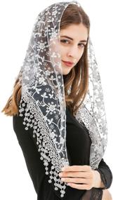 img 1 attached to 👰 Exquisite Triangle Mantilla Cathedral Bridesmaids Champagne Women's Accessories: Elevate Your Special Occasion Outfits