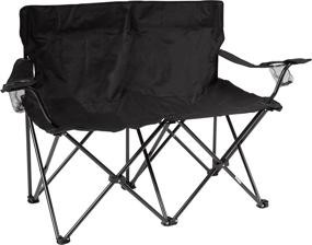 img 3 attached to 🪑 31.5-inch High Loveseat Style Double Camp Chair with Steel Frame by Trademark Innovations