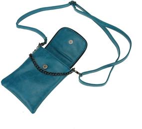 img 2 attached to Кожаная сумка-портфель через плечо с заклепками
