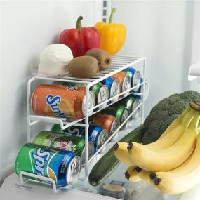 img 1 attached to 🥫 Organize and Store Soda Cans and Canned Foods with the Home Basics Beverage Dispenser Rack – White Finish