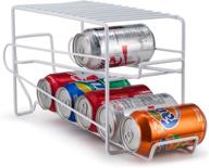 🥫 organize and store soda cans and canned foods with the home basics beverage dispenser rack – white finish logo