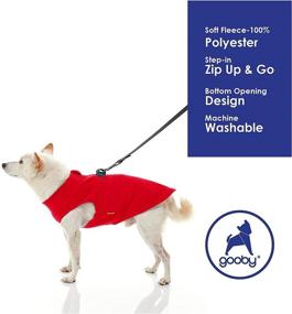 img 1 attached to Gooby Zip Up Fleece Dog Sweater - Cozy Step-in Dog Jacket for Winter - Ideal On-the-Go Small to Medium Dog Sweaters for Indoor and Outdoor Use