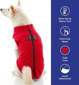 img 2 attached to Gooby Zip Up Fleece Dog Sweater - Cozy Step-in Dog Jacket for Winter - Ideal On-the-Go Small to Medium Dog Sweaters for Indoor and Outdoor Use