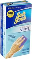 soft scrub disposable vinyl gloves by big time products llc - 100 count logo