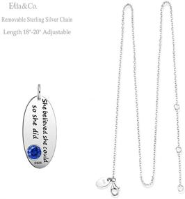 img 1 attached to Sapphire Necklace Birthday Believe Sterling