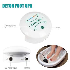 img 2 attached to Portable Ionic Detox Foot Bath Machine | Ionic Detox Foot Spa Chi Cleanse with 5 🛀 Liners for Home Use, Spa, Club, Salon, or Holiday Travel Gift - US Stock (Tub not Included)