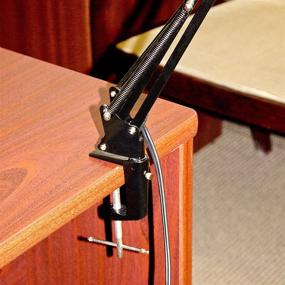 img 1 attached to 💡 Globe Electric 56963: The Ultimate Metal Clamp-Swing Arm Multifunctional Desk Lamp, 31.5", Black