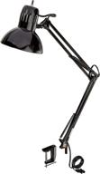 💡 globe electric 56963: the ultimate metal clamp-swing arm multifunctional desk lamp, 31.5", black логотип