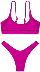 img 1 attached to 👙 FAFOFA Cutout Underboob Cropped Swimsuit for Women - Trendy Swimsuits & Cover Ups