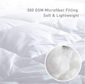 img 2 attached to Sunflower 100% Cotton Twin Duvet Insert, White Down Alternative Comforter with Cotton Cover, All Season Lightweight, 6 Corner Ties, Soft and Breathable, Noiseless