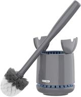 🚽 mr.siga premium toilet bowl brush and holder with solid handle, durable bristles for effective bathroom cleaning - gray, 1 pack logo