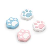 geekshare cat paw thumb grips for playstation 4 controller, thumbsticks cover set compatible with switch pro and ps4 ps5 controllers, 2 pair / 4 pcs - cat paw shape логотип