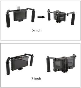 img 1 attached to 🖥️ Enhance Your Monitor Experience: CAMVATE Adjustable Handle Monitor Cage for 5 inch and 7 inch LCD Monitors
