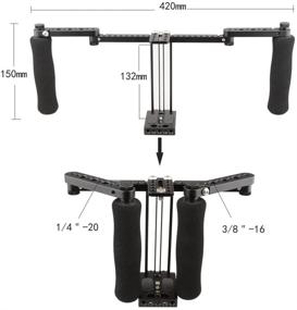 img 3 attached to 🖥️ Enhance Your Monitor Experience: CAMVATE Adjustable Handle Monitor Cage for 5 inch and 7 inch LCD Monitors