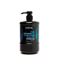 agiva shaving silver black 34oz logo