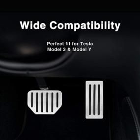 img 3 attached to 🚀 Improve Your Tesla's Performance & Safety with TESFANS Non-Slip Aluminum Foot Pedal Pads for Model 3 and Model Y
