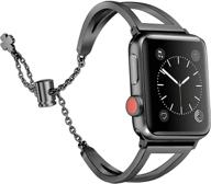 браслет из нержавеющей стали secbolt: модный браслет для часов apple watch 38 мм 40 мм 42 мм 44 мм, идеально подходит для женщин iwatch se series 6/5/4/3/2/1 логотип